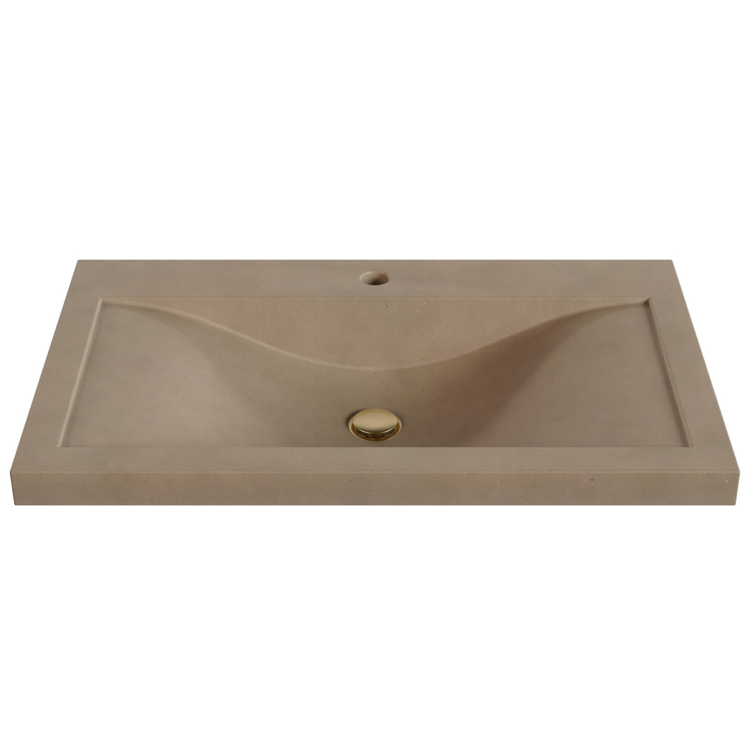 Nojiko Wave Drop-In Faucet Ledge Sink - 30"