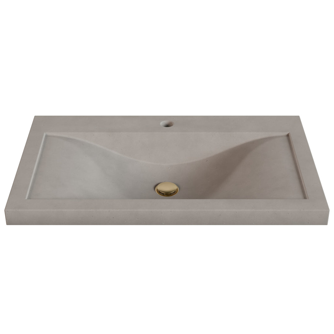 Nojiko Wave Drop-In Faucet Ledge Sink - 30"