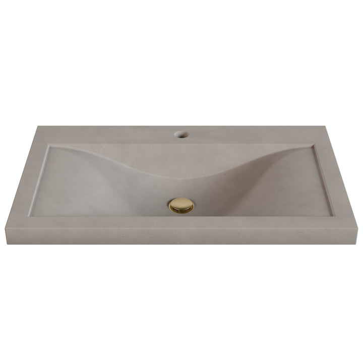 Nojiko Wave Drop-In Faucet Ledge Sink - 30"