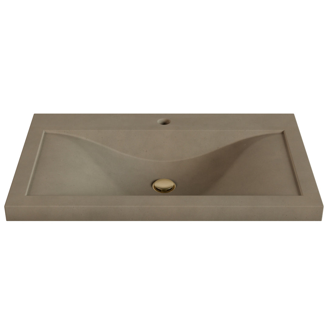 Nojiko Wave Drop-In Faucet Ledge Sink - 30"