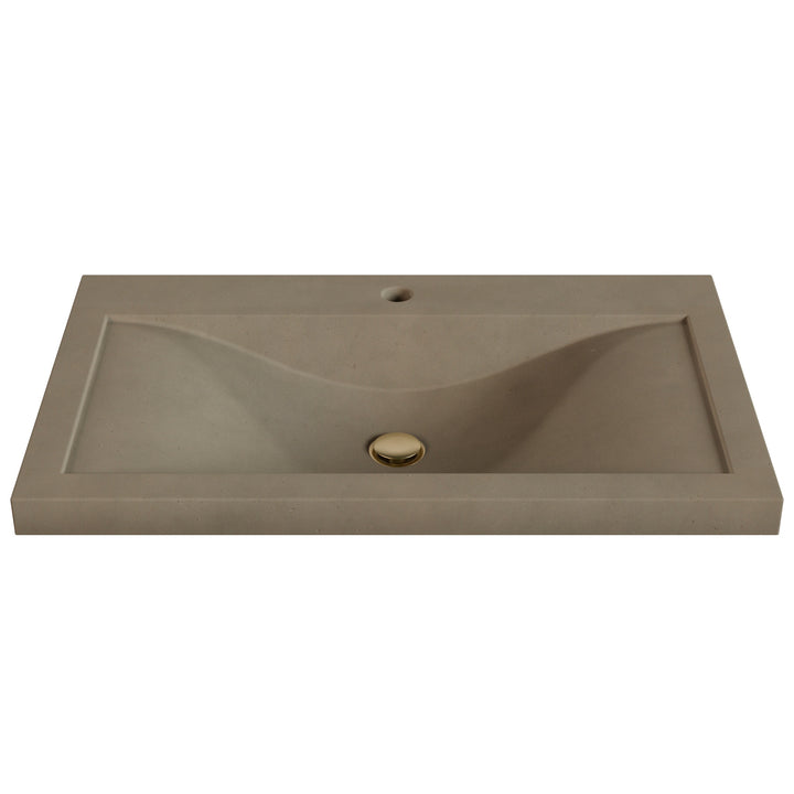 Nojiko Wave Drop-In Faucet Ledge Sink - 30"