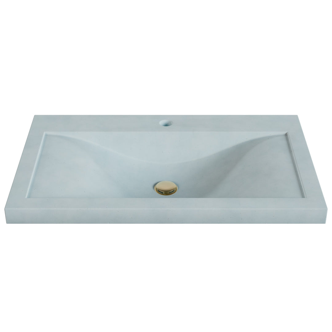 Nojiko Wave Drop-In Faucet Ledge Sink - 30"