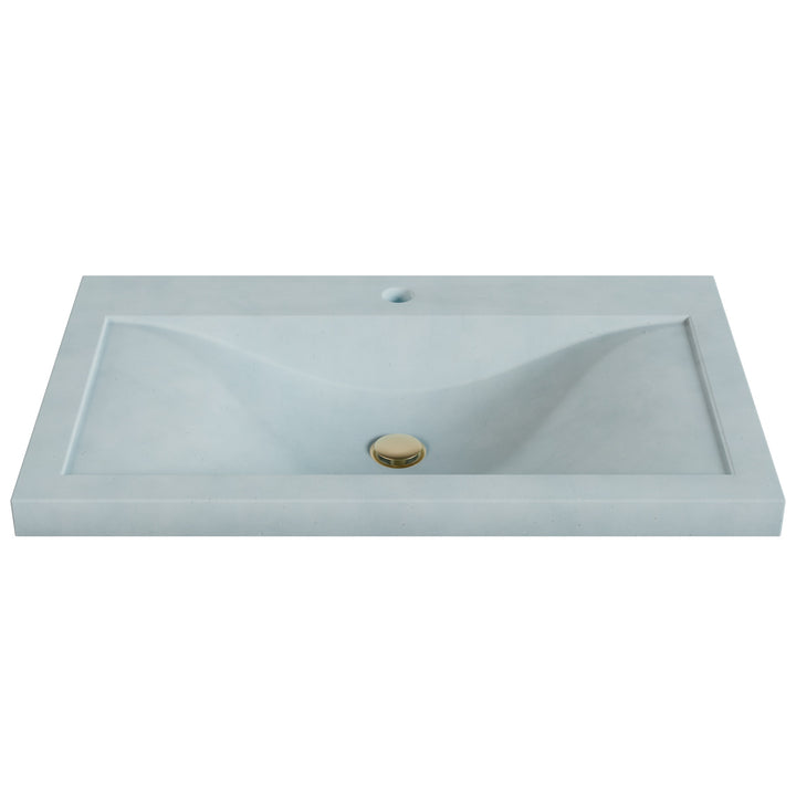 Nojiko Wave Drop-In Faucet Ledge Sink - 30"