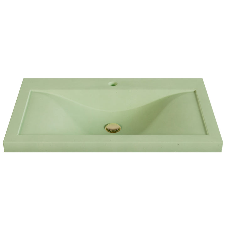 Nojiko Wave Drop-In Faucet Ledge Sink - 30"