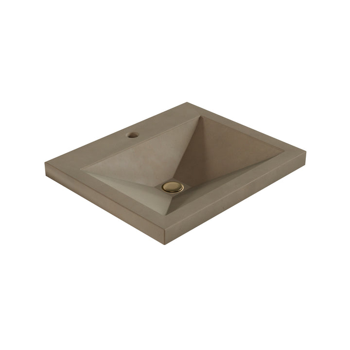 Sheeta Prism Drop-In Faucet Ledge Sink - 22"