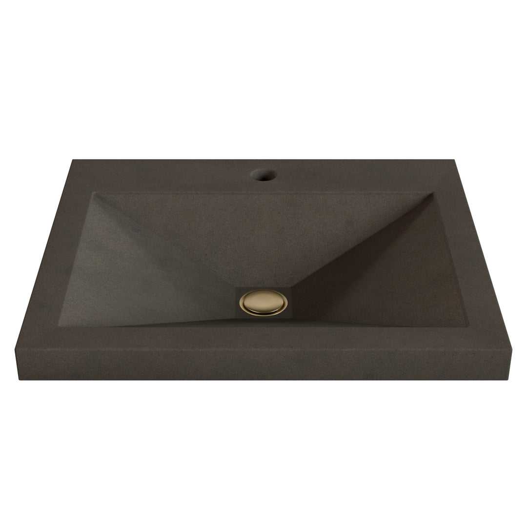 Sheeta Prism Drop-In Faucet Ledge Sink - 22"
