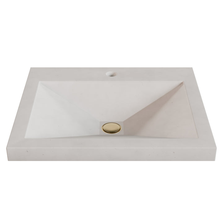 Sheeta Prism Drop-In Faucet Ledge Sink - 22"