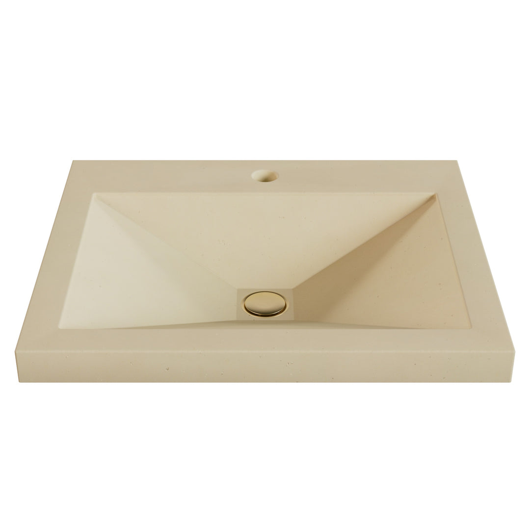 Sheeta Prism Drop-In Faucet Ledge Sink - 22"