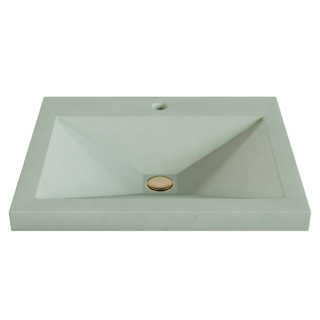 Sheeta Prism Drop-In Faucet Ledge Sink - 22"