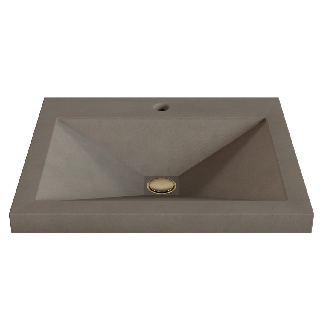 Sheeta Prism Drop-In Faucet Ledge Sink - 22"