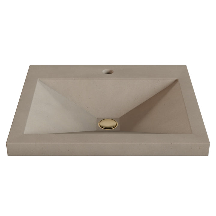 Sheeta Prism Drop-In Faucet Ledge Sink - 22"