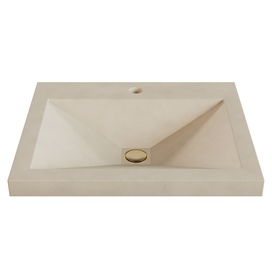 Sheeta Prism Drop-In Faucet Ledge Sink - 22"
