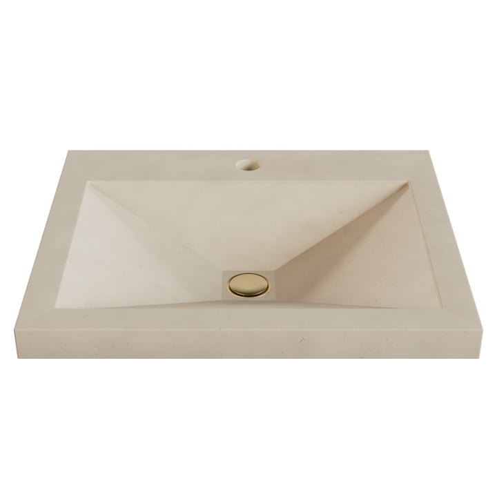 Sheeta Prism Drop-In Faucet Ledge Sink - 22"