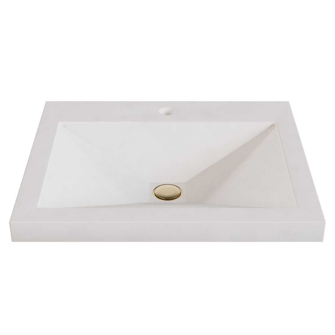 Sheeta Prism Drop-In Faucet Ledge Sink - 22"