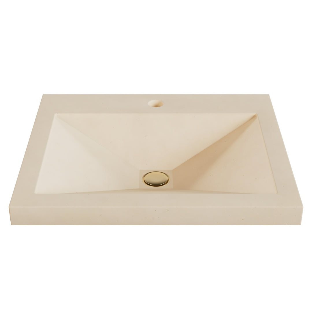 Sheeta Prism Drop-In Faucet Ledge Sink - 22"