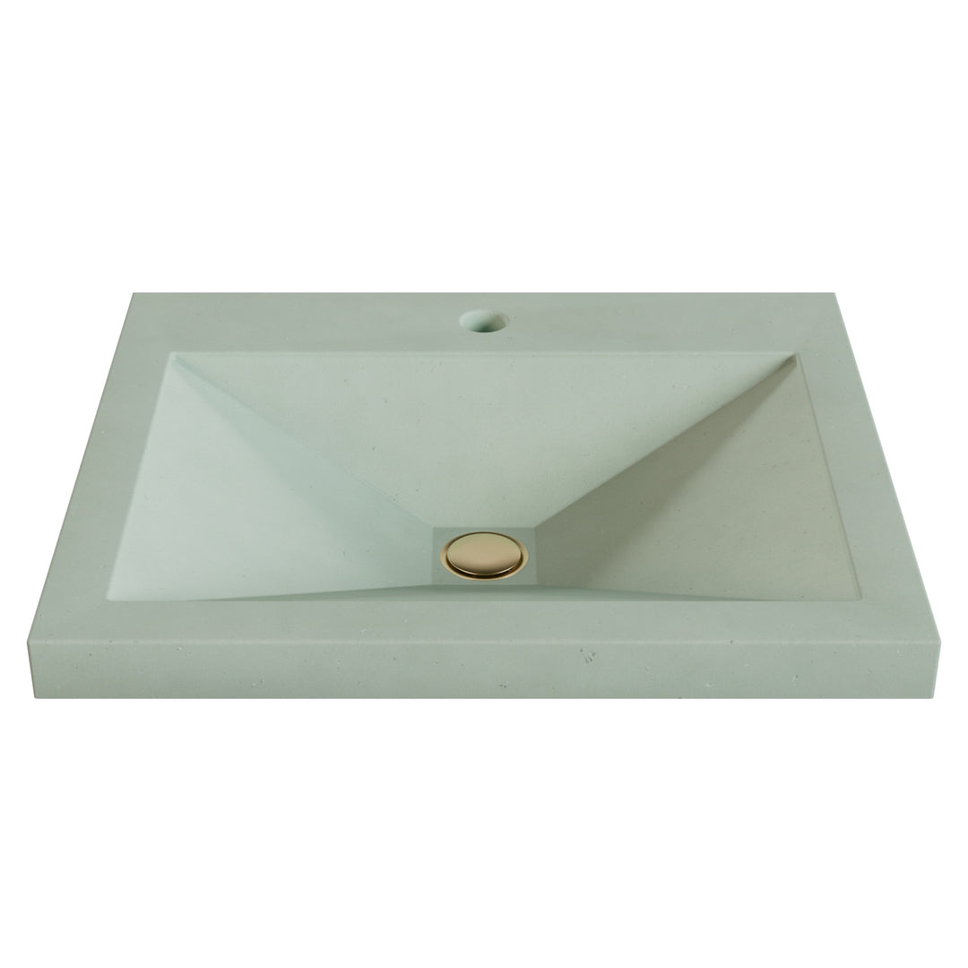 Sheeta Prism Drop-In Faucet Ledge Sink - 22"
