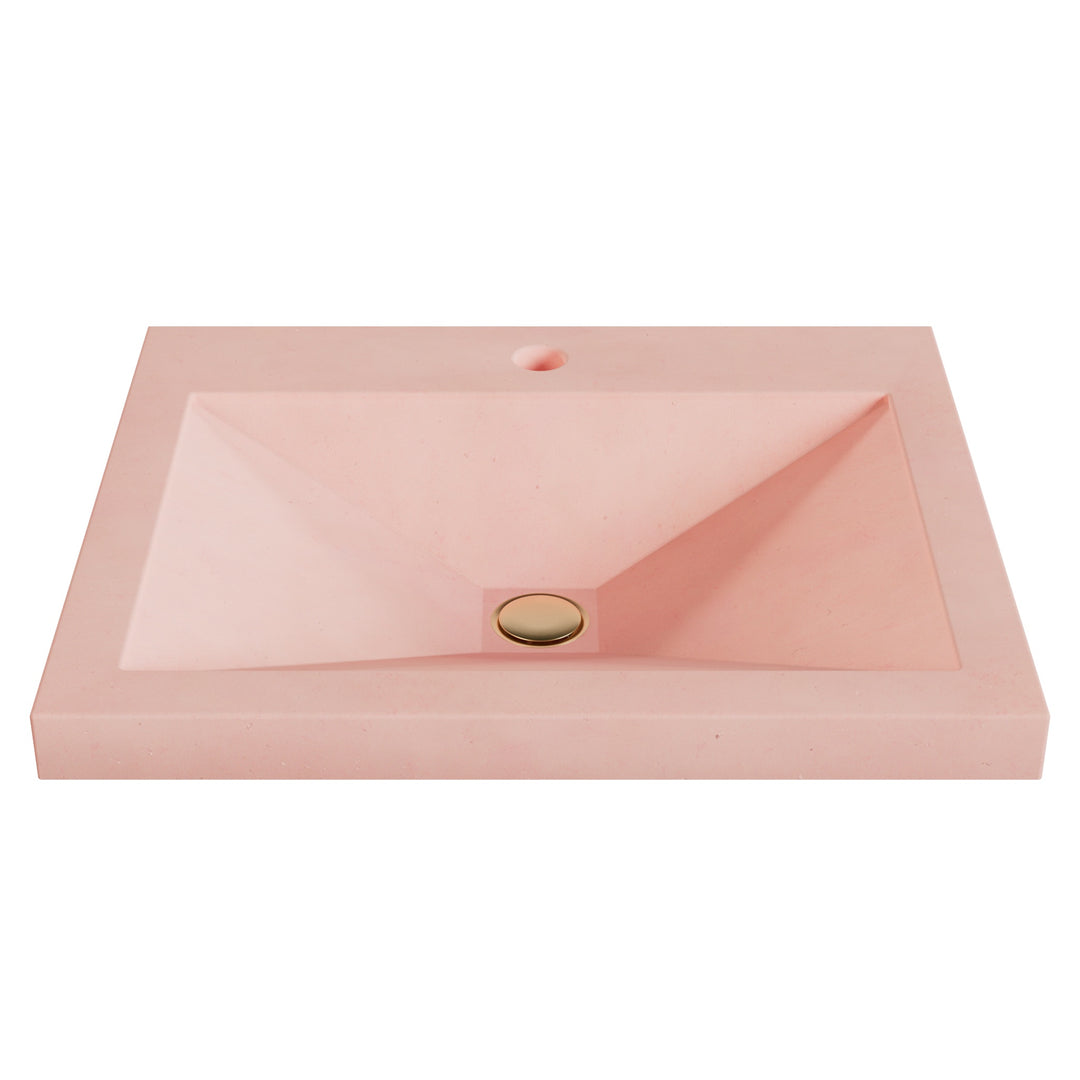 Sheeta Prism Drop-In Faucet Ledge Sink - 22"