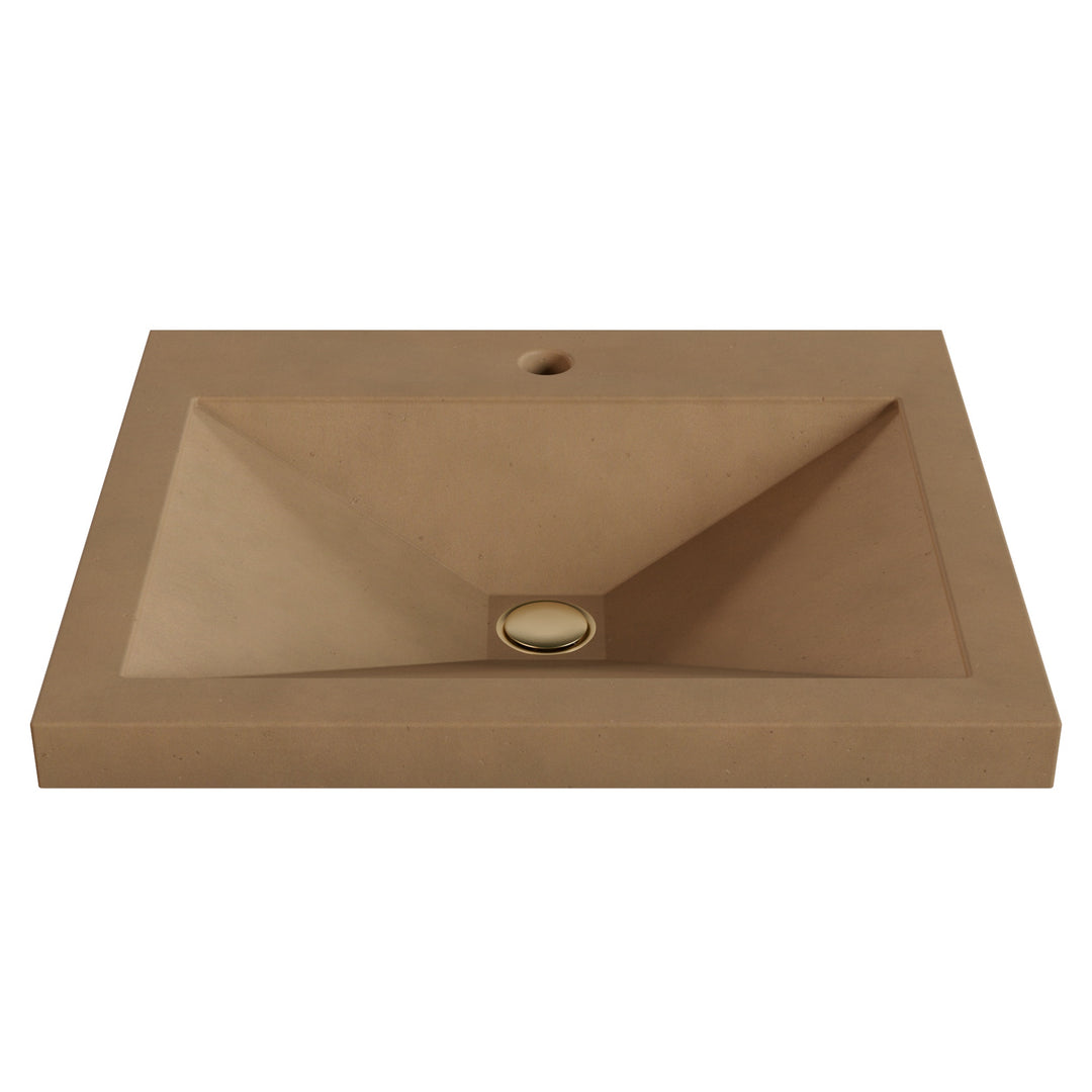 Sheeta Prism Drop-In Faucet Ledge Sink - 22"