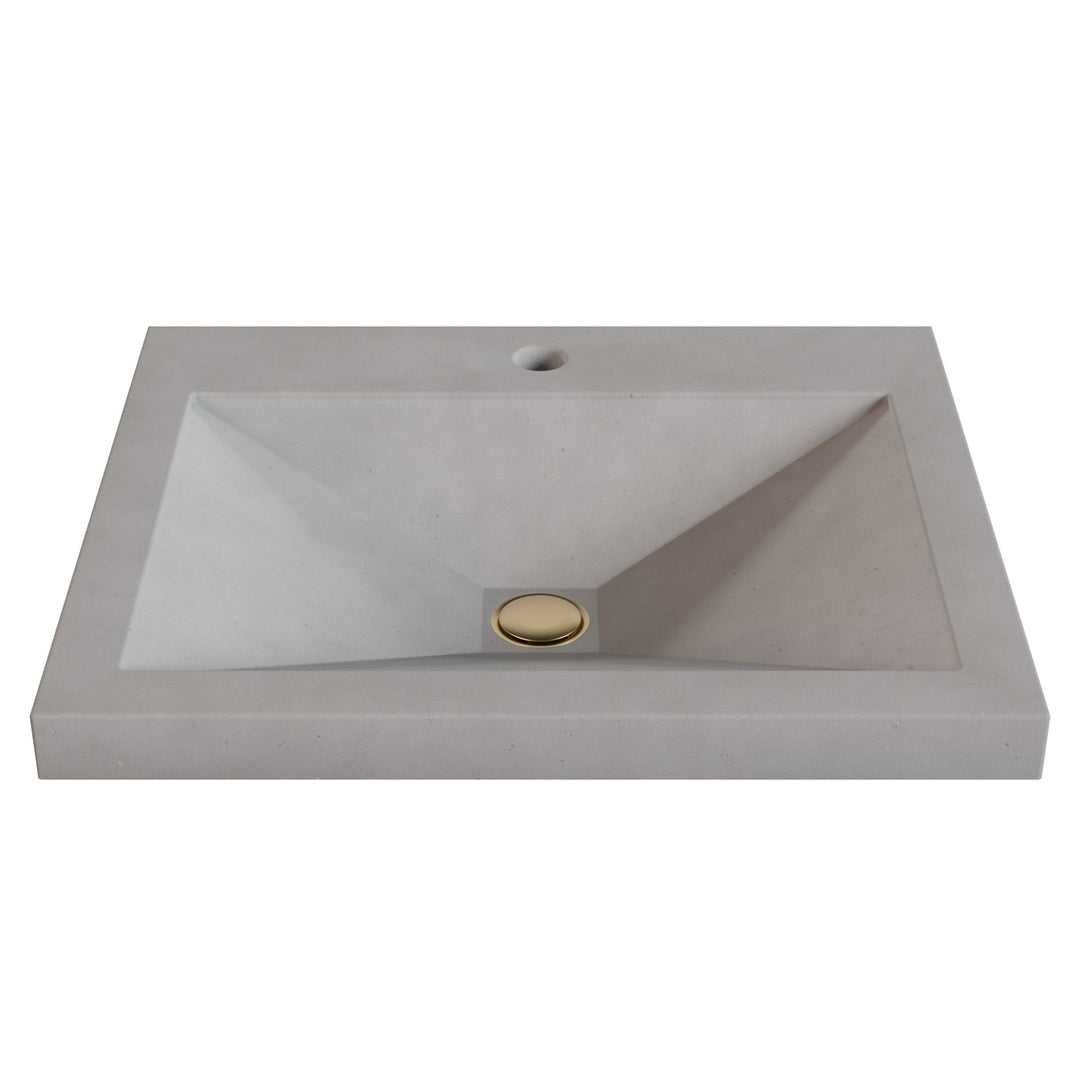 Sheeta Prism Drop-In Faucet Ledge Sink - 22"