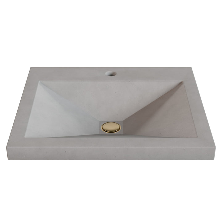 Sheeta Prism Drop-In Faucet Ledge Sink - 22"