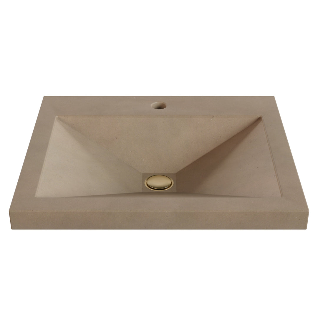 Sheeta Prism Drop-In Faucet Ledge Sink - 22"