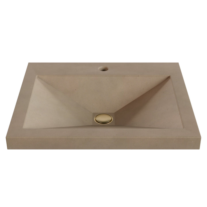 Sheeta Prism Drop-In Faucet Ledge Sink - 22"