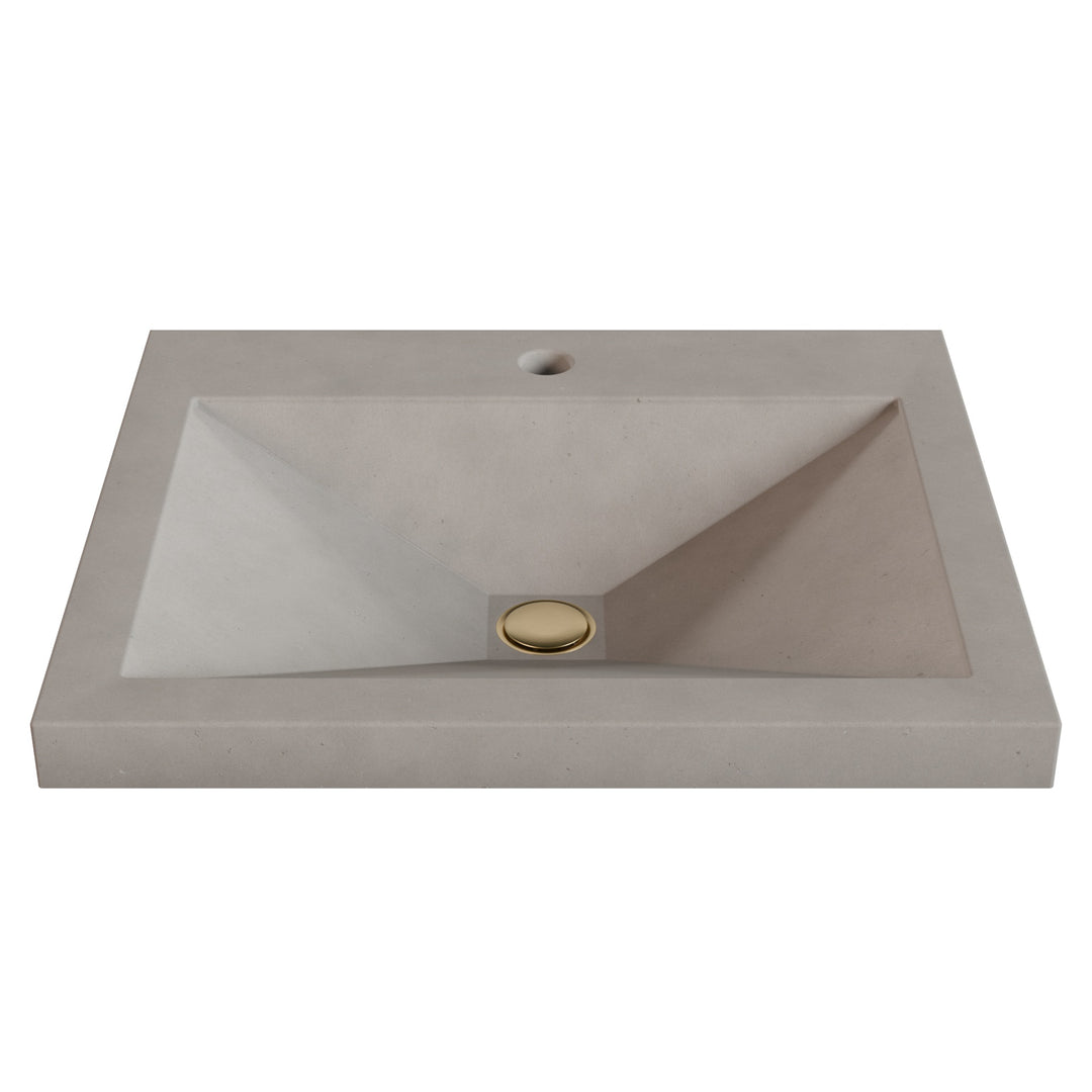 Sheeta Prism Drop-In Faucet Ledge Sink - 22"