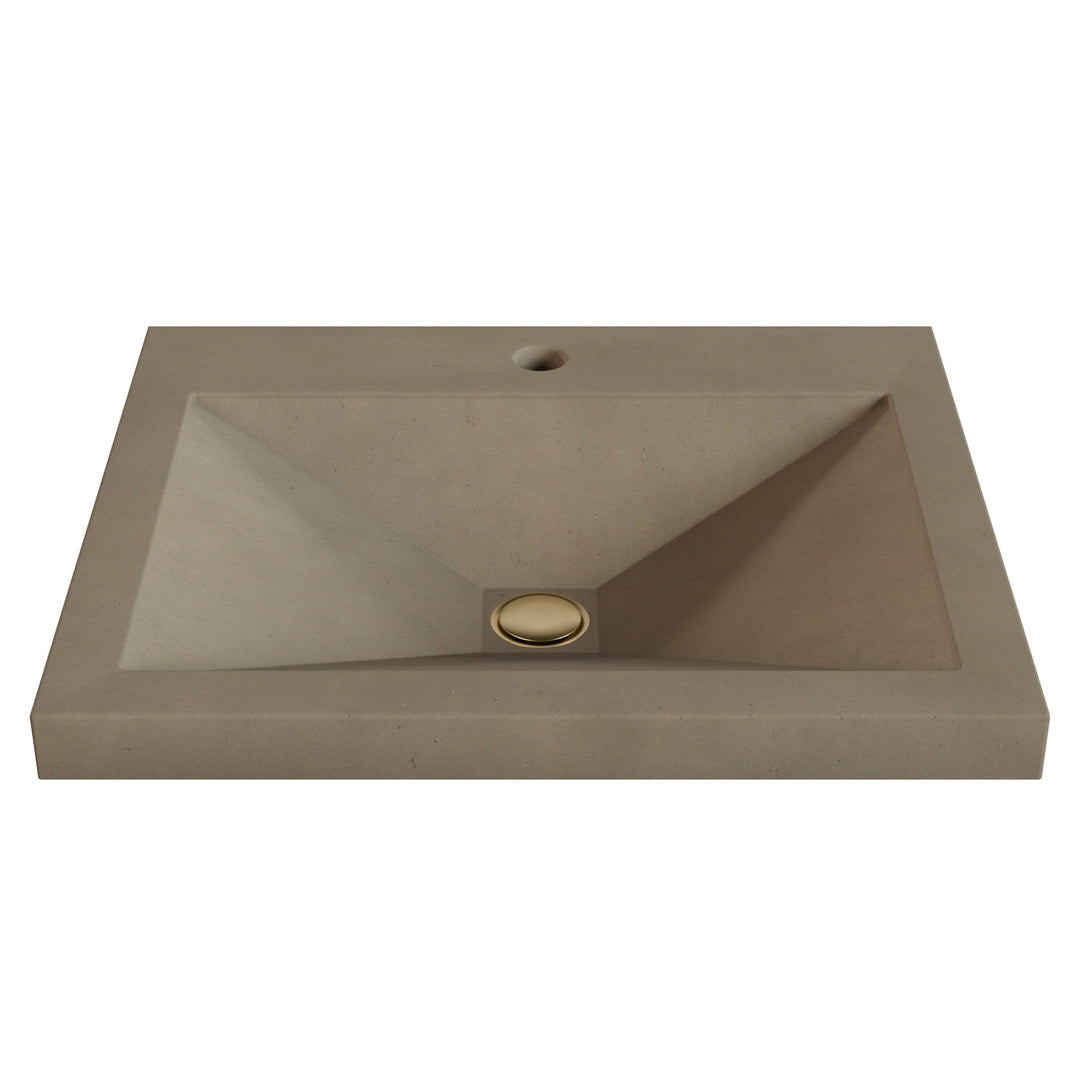 Sheeta Prism Drop-In Faucet Ledge Sink - 22"