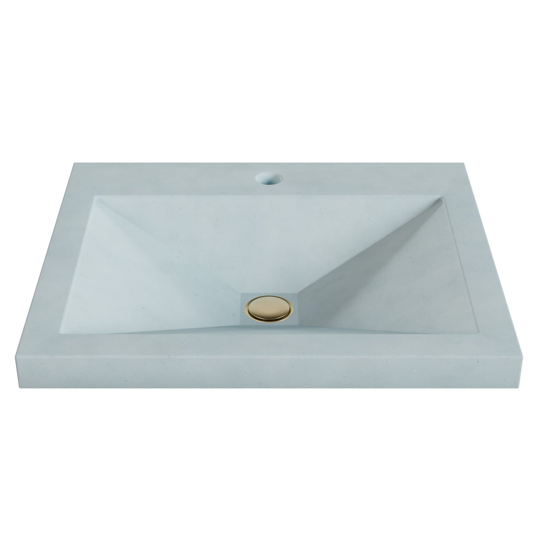 Sheeta Prism Drop-In Faucet Ledge Sink - 22"