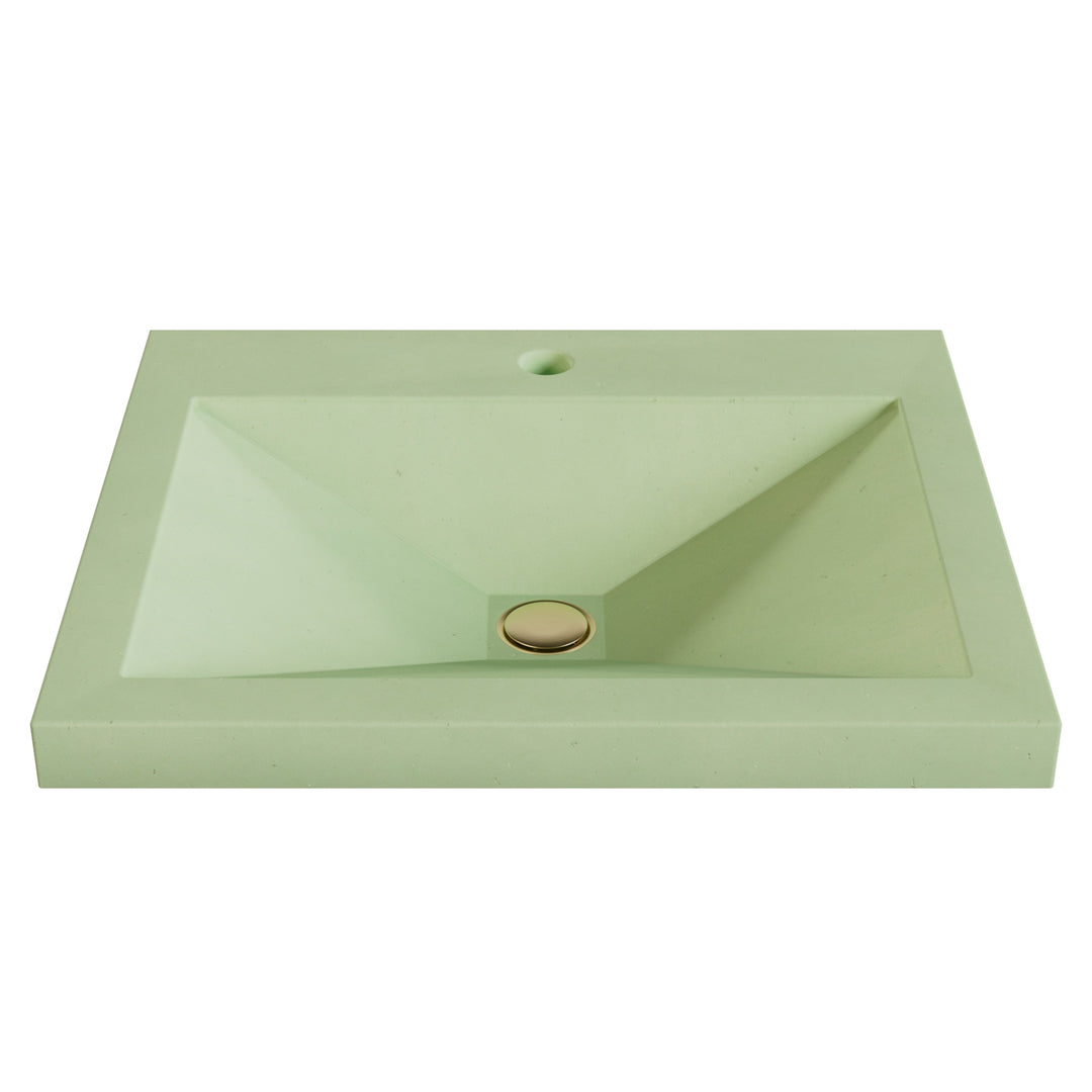 Sheeta Prism Drop-In Faucet Ledge Sink - 22"