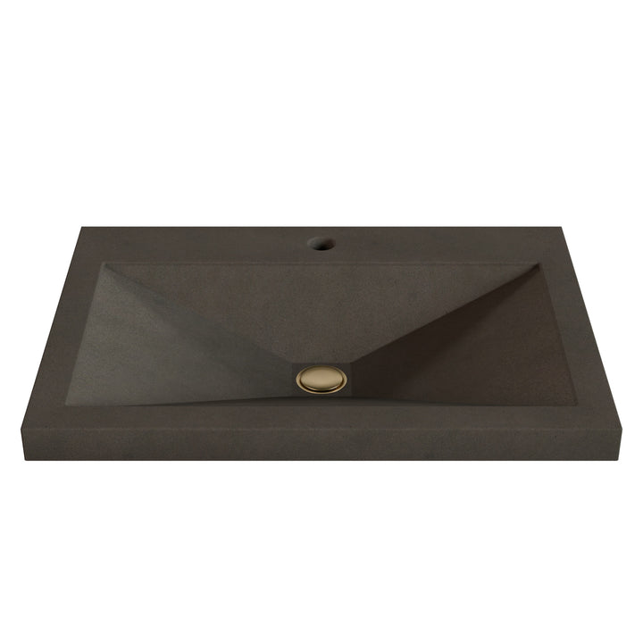 Sheeta Prism Drop-In Faucet Ledge Sink - 26"