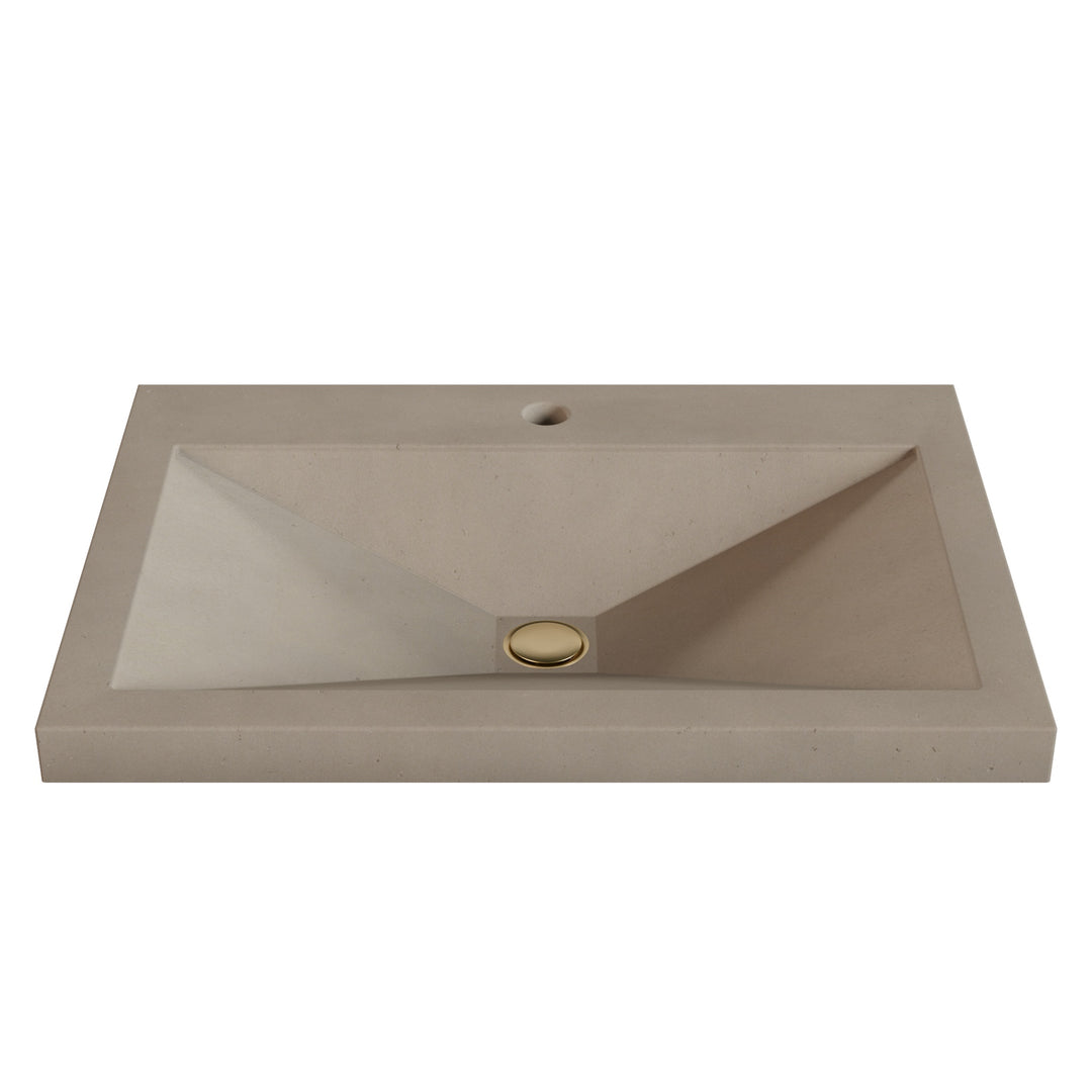 Sheeta Prism Drop-In Faucet Ledge Sink - 26"