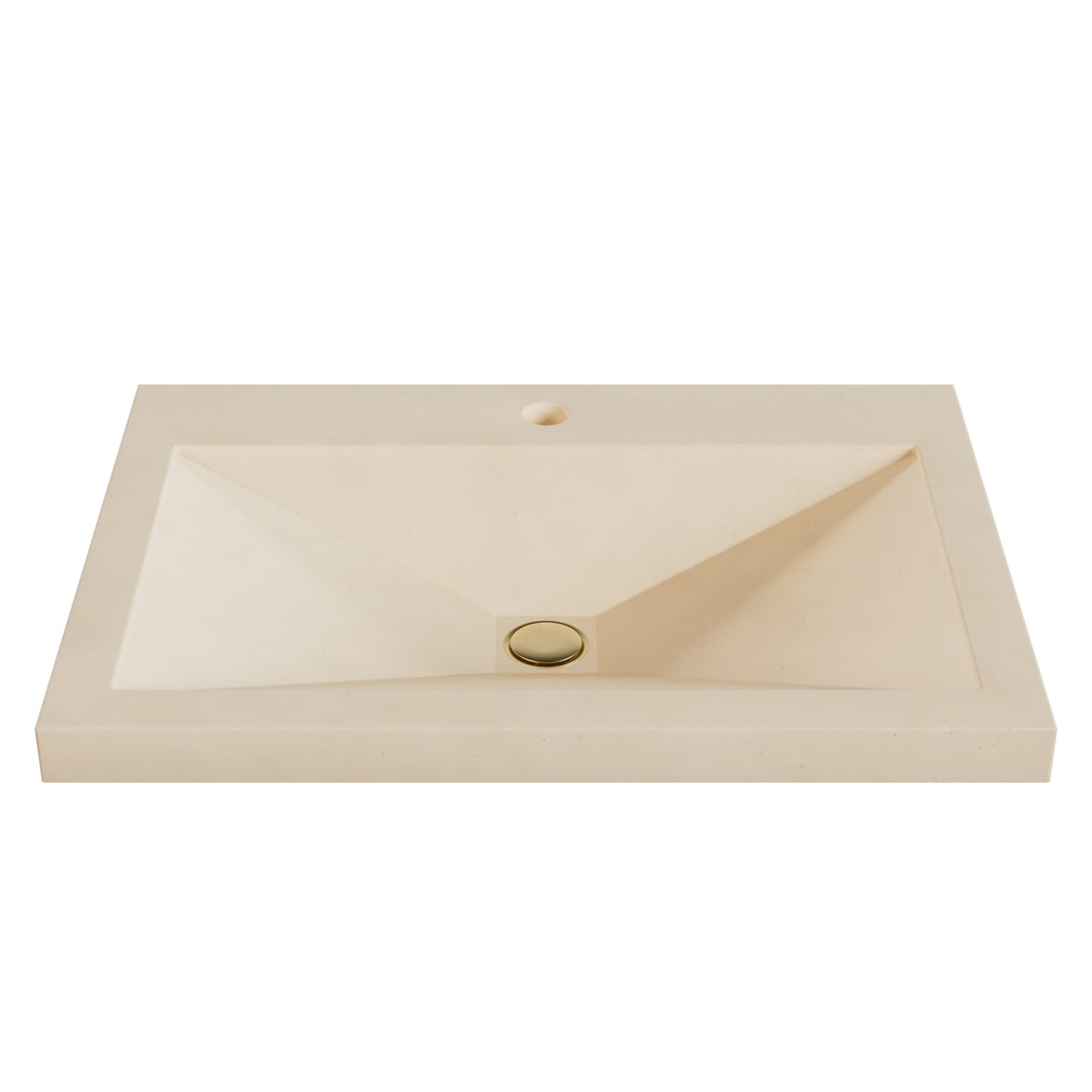 Sheeta Prism Drop-In Faucet Ledge Sink - 26"