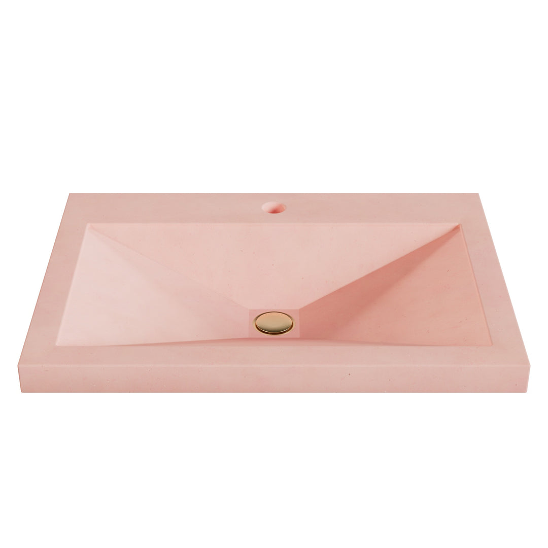 Sheeta Prism Drop-In Faucet Ledge Sink - 26"