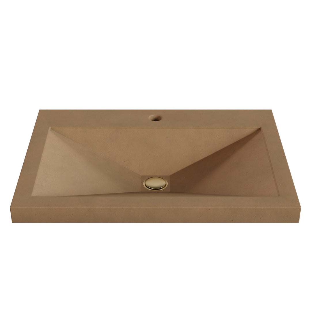 Sheeta Prism Drop-In Faucet Ledge Sink - 26"