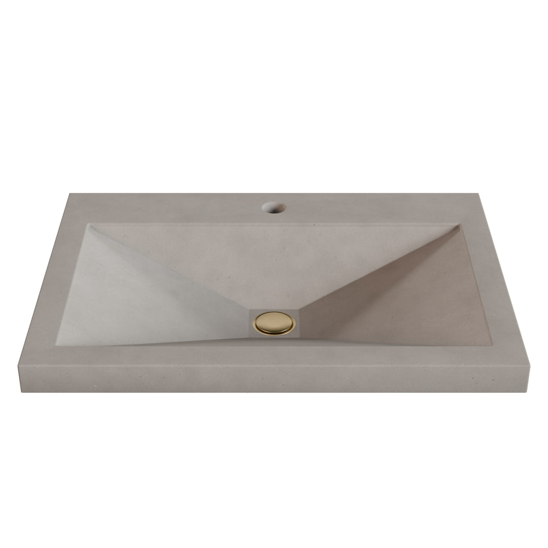 Sheeta Prism Drop-In Faucet Ledge Sink - 26"