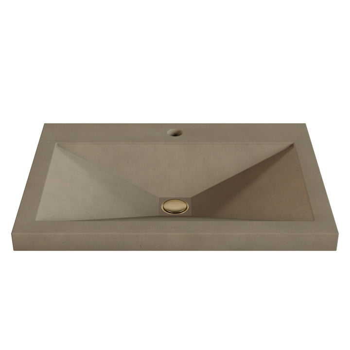 Sheeta Prism Drop-In Faucet Ledge Sink - 26"