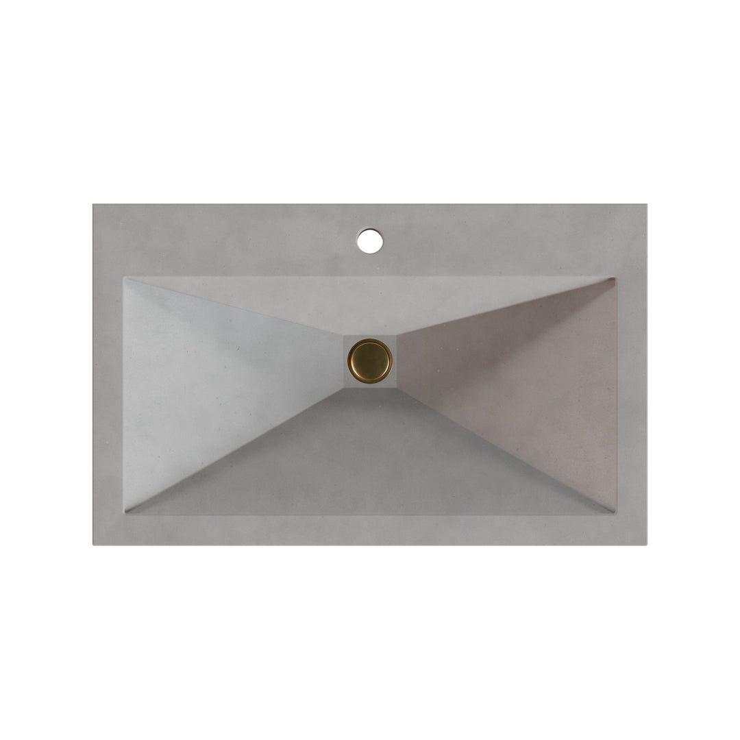 Sheeta Prism Drop-In Faucet Ledge Sink - 30"