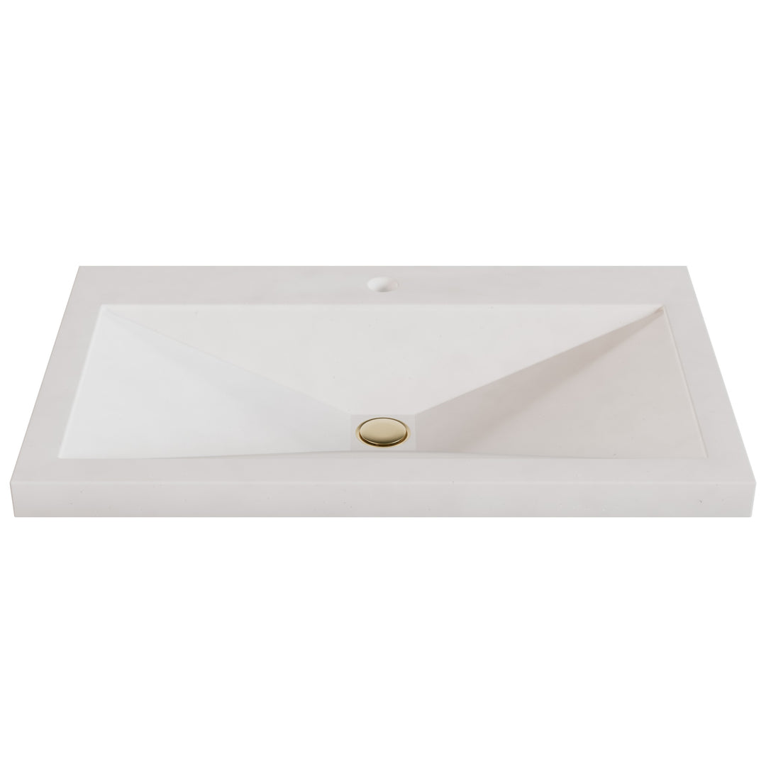 Sheeta Prism Drop-In Faucet Ledge Sink - 30"