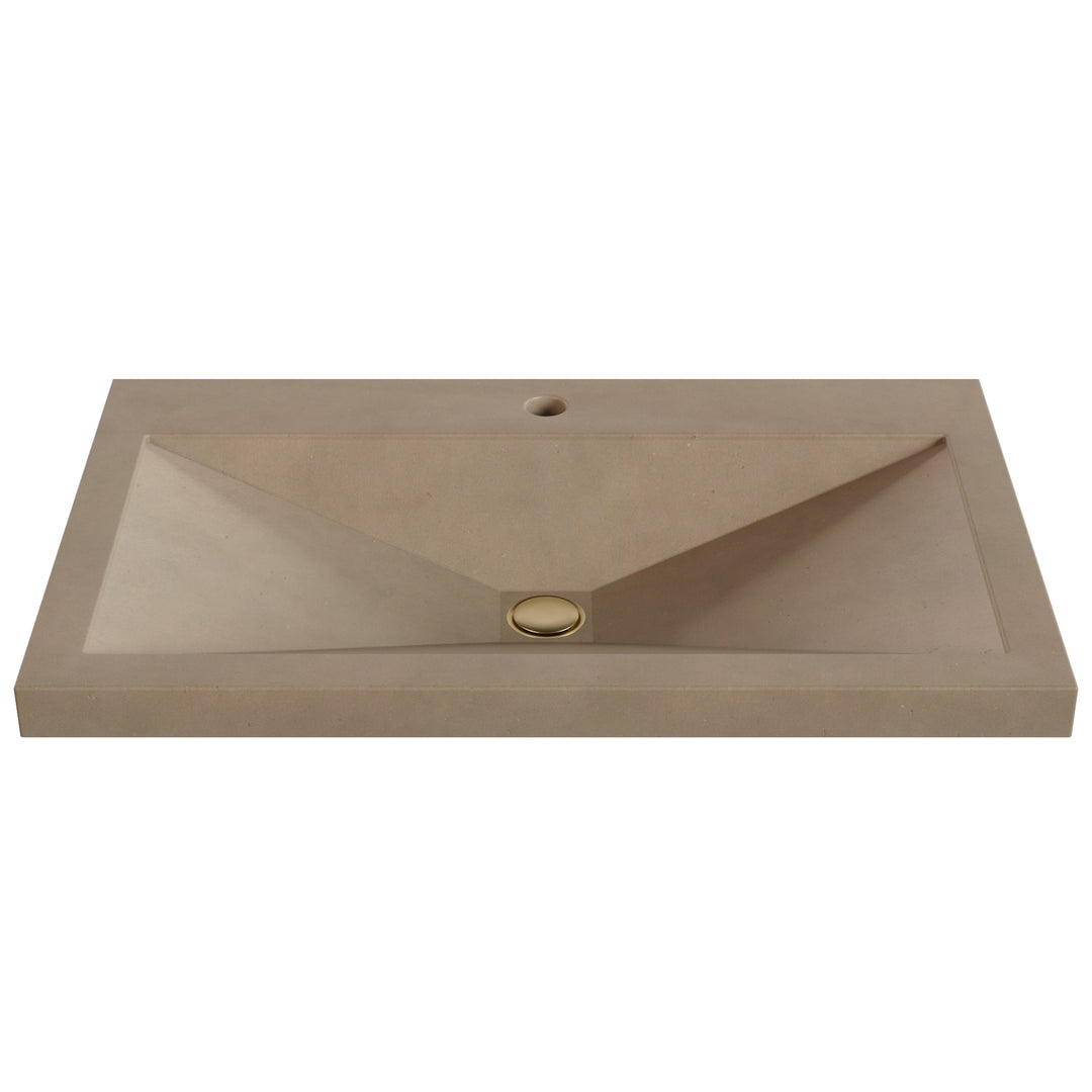Sheeta Prism Drop-In Faucet Ledge Sink - 30"