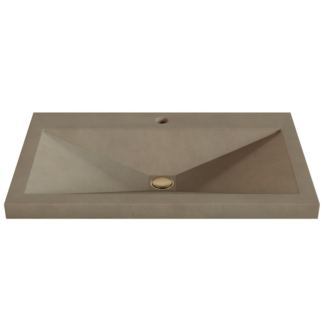 Sheeta Prism Drop-In Faucet Ledge Sink - 30"