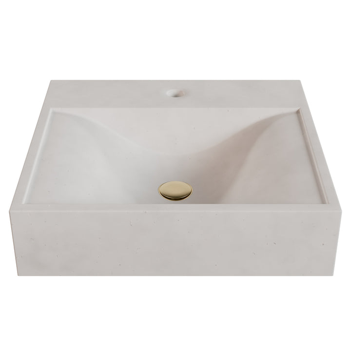 Sosuke Wave Vessel Faucet Ledge Sink - 20"