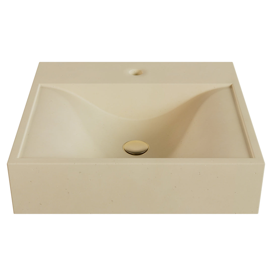 Sosuke Wave Vessel Faucet Ledge Sink - 20"