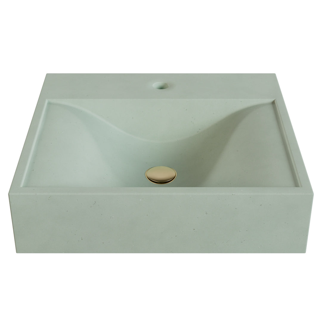 Sosuke Wave Vessel Faucet Ledge Sink - 20"