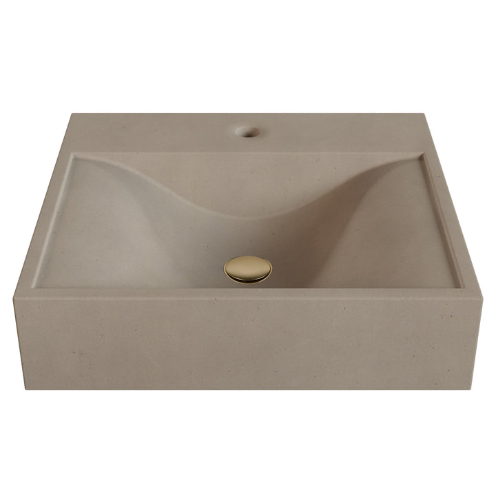 Sosuke Wave Vessel Faucet Ledge Sink - 20"