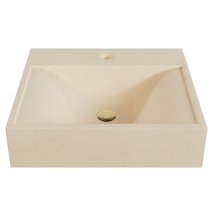 Sosuke Wave Vessel Faucet Ledge Sink - 20"