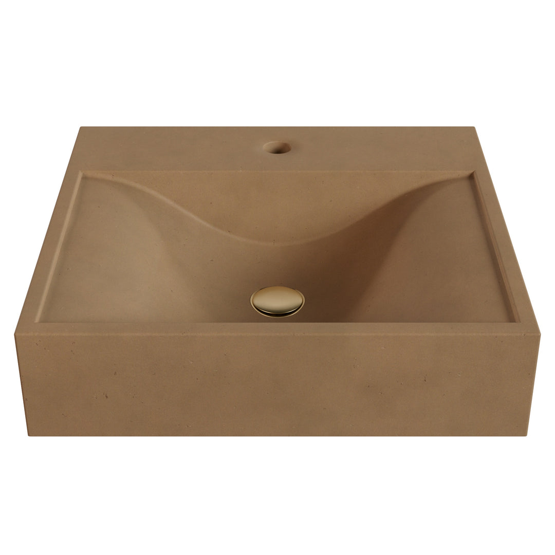 Sosuke Wave Vessel Faucet Ledge Sink - 20"