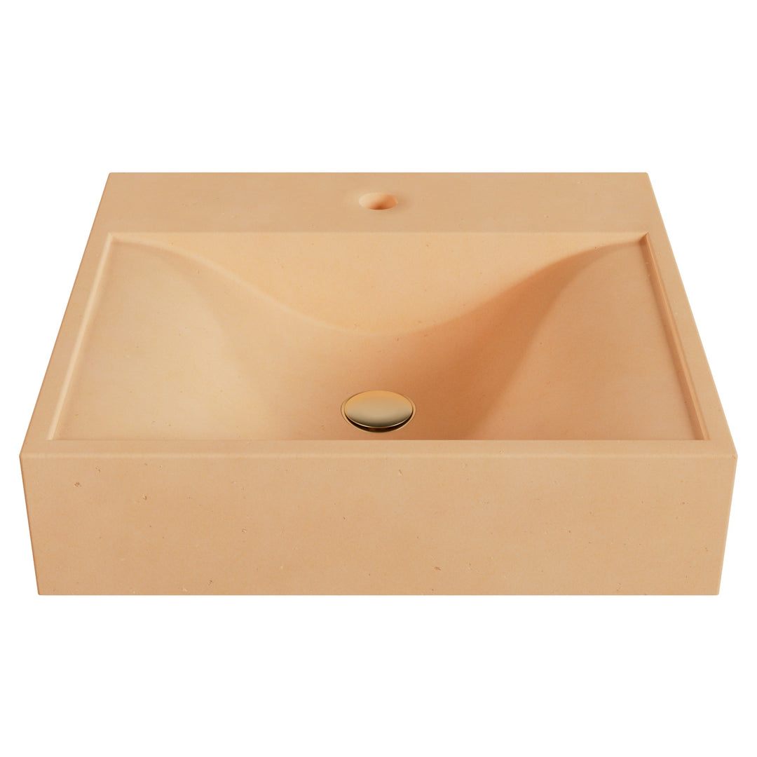Sosuke Wave Vessel Faucet Ledge Sink - 20"