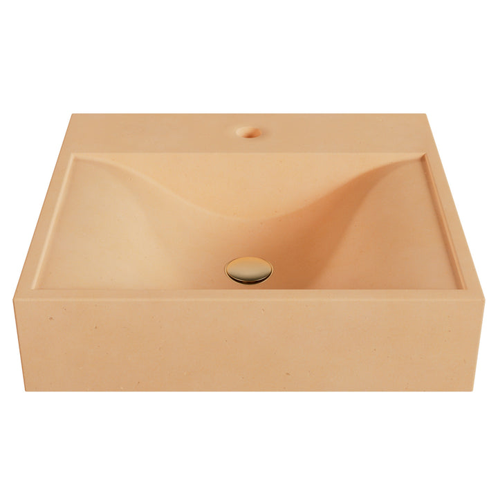 Sosuke Wave Vessel Faucet Ledge Sink - 20"