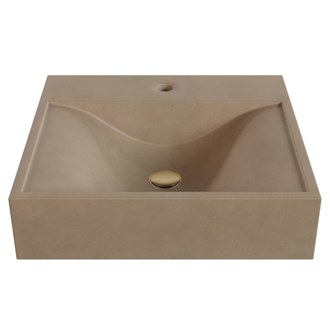 Sosuke Wave Vessel Faucet Ledge Sink - 20"